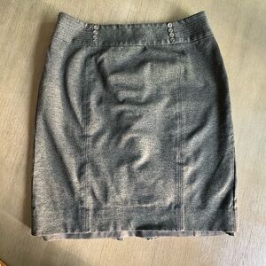 White House Black Market Charcoal Pencil Skirt 8 EUC
